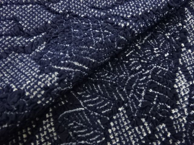  正絹　絞り屋敷模様男物兵児帯